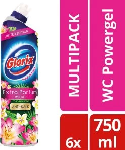 Glorix WC Powergel Toiletreiniger Pink Flower - 6 X 750 Ml - Voordeelverpakking -Kruideniers Winkel 1003x1200 1
