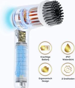 MostEssential Premium Elektrische Schoonmaakborstel 2023 Model – Elektrische Schrobber - Schrobborstel - Poetsmachine – Voor Badkamer Of Keuken - Inclusief 4 Borstelkoppen 18 MostEssential Premium Elektrische Schoonmaakborstel 2023 Model – Elektrische Schrobber - Schrobborstel - Poetsmachine – Voor Badkamer Of Keuken - Inclusief 4 Borstelkoppen -Kruideniers Winkel 1013x1200