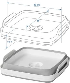 Opvouwbare Wasbak 18L - Met Stop - Afwasbak - Afwasteil - 30x30x20 Cm -Kruideniers Winkel 1014x1200 2