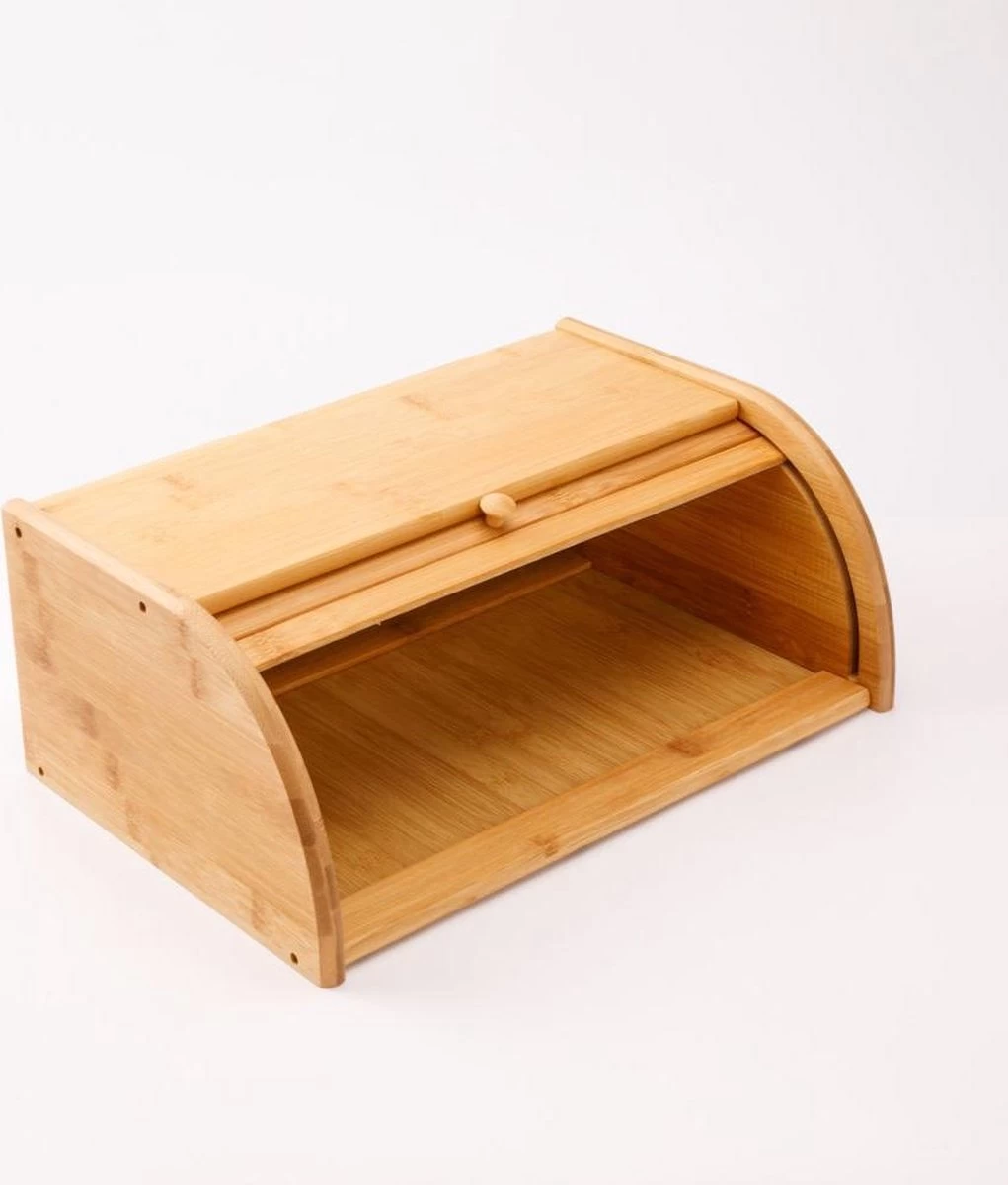 Merkloos Decopatent® Broodtrommel Met Rolluik - Bamboe Houten Brooddoos Met Schuifdeksel - Broodtrommel - Brood Bewaren En Vers Houden 7 Merkloos Decopatent® Broodtrommel Met Rolluik - Bamboe Houten Brooddoos Met Schuifdeksel - Broodtrommel - Brood Bewaren En Vers Houden - Afbeelding 5