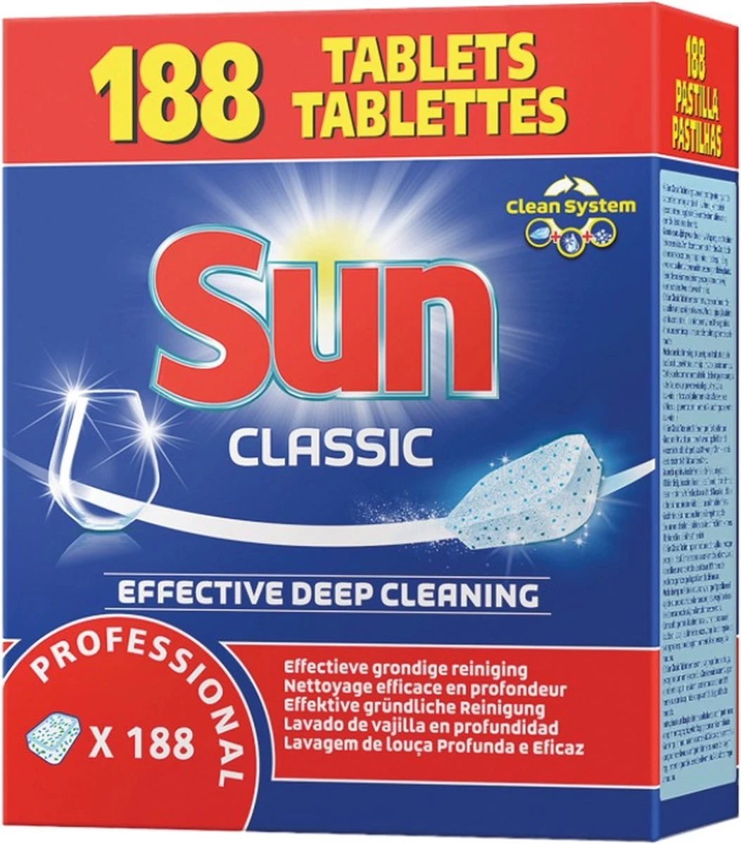 SUN® Sun Professional Vaatwastabletten - 188 Stuks 4 SUN® Sun Professional Vaatwastabletten - 188 Stuks - Afbeelding 2
