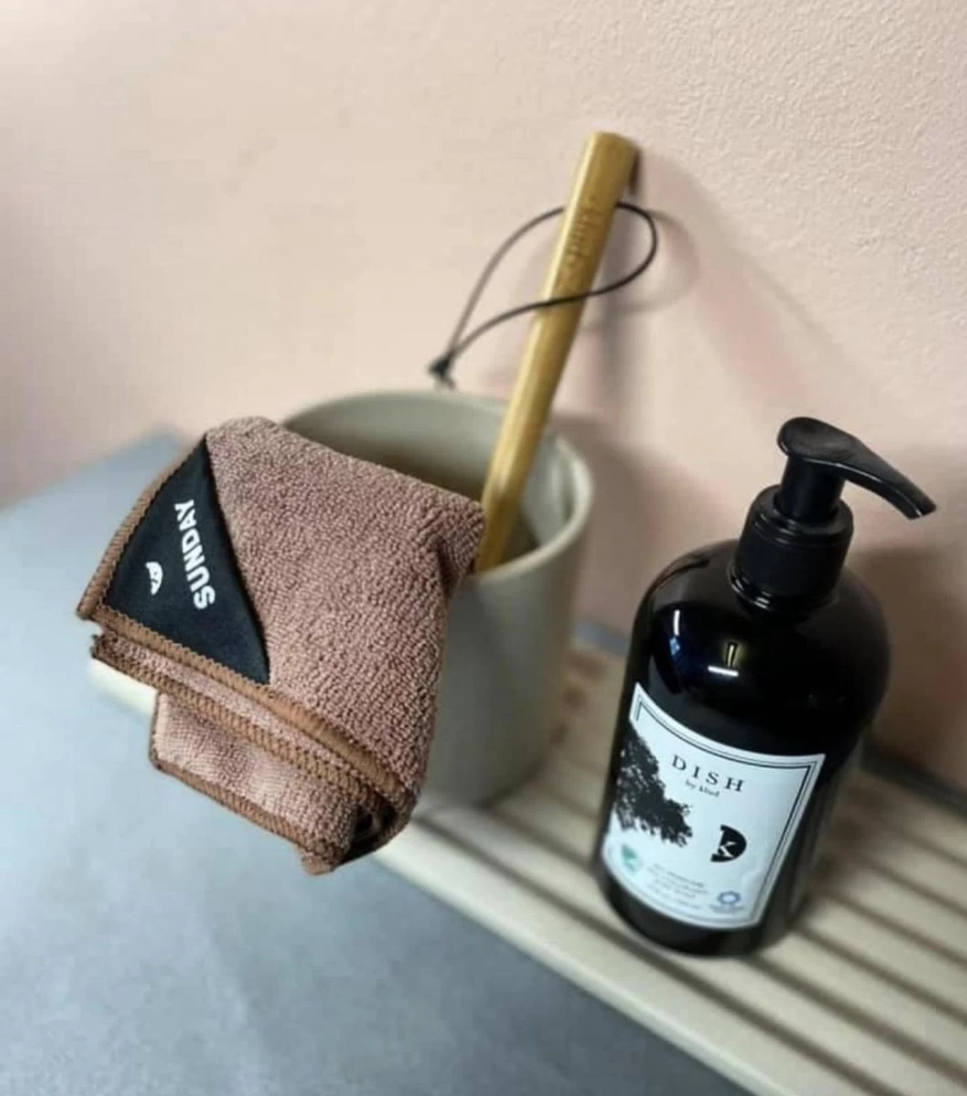 Klud Klud Vaatdoek Set - 7 Dagen - Mauve 6 Klud Klud Vaatdoek Set - 7 Dagen - Mauve - Afbeelding 4