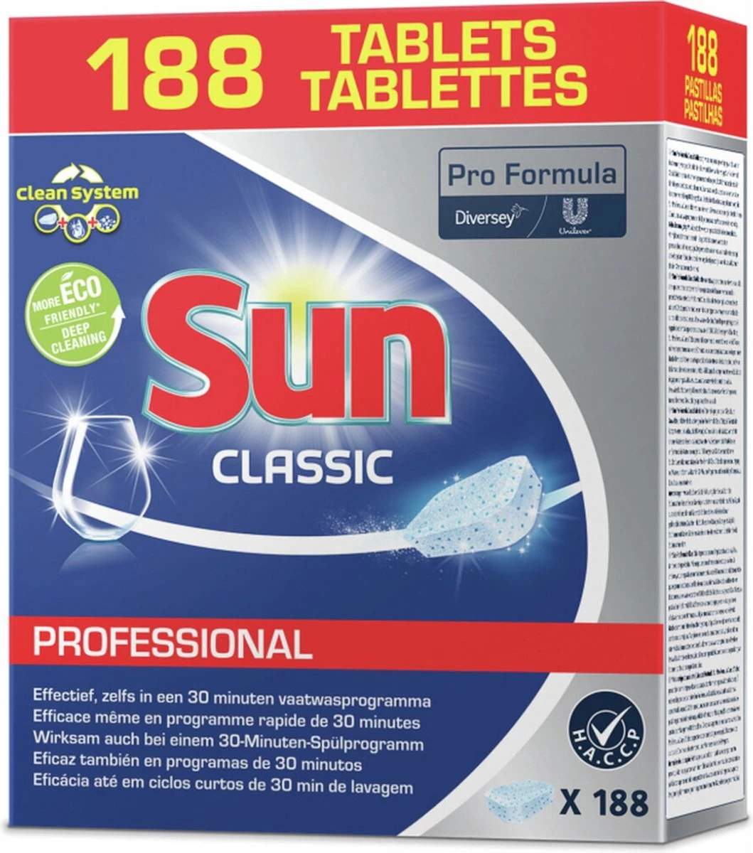SUN® Sun Professional Vaatwastabletten - 188 Stuks 3 SUN® Sun Professional Vaatwastabletten - 188 Stuks