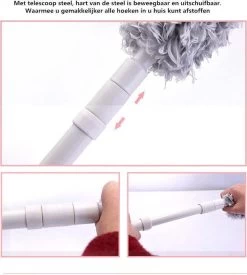 Plumeau/met Telescoopsteel/uitschuifbaar/microvezel Buigbare Borstelkop/9 X 126cm Max-lengte179cm 14 Plumeau/met Telescoopsteel/uitschuifbaar/microvezel Buigbare Borstelkop/9 X 126cm Max-lengte179cm -Kruideniers Winkel 1076x1200