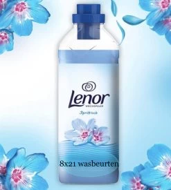 LENOR APRILFRIS WASVERZACHTER -8X21 WASBEURTEN-ST 525ML -Kruideniers Winkel 1078x1200