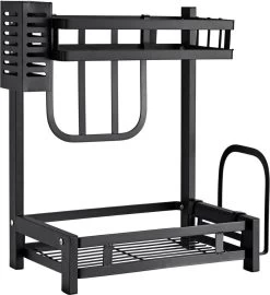 Pazzo Goods - Keuken Organizer - Keukenrek - Zwart - Metaal - 2 Laags - Multifunctioneel - Zwart - -Kruideniers Winkel 1097x1200 4