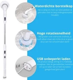 Elektrische Scrubber - Veelzijdige Schrobborstel - Elektrische Schoonmaakborstel - Binnen En Buiten Schoonmaken 13 Elektrische Scrubber - Veelzijdige Schrobborstel - Elektrische Schoonmaakborstel - Binnen En Buiten Schoonmaken -Kruideniers Winkel 1099x1200
