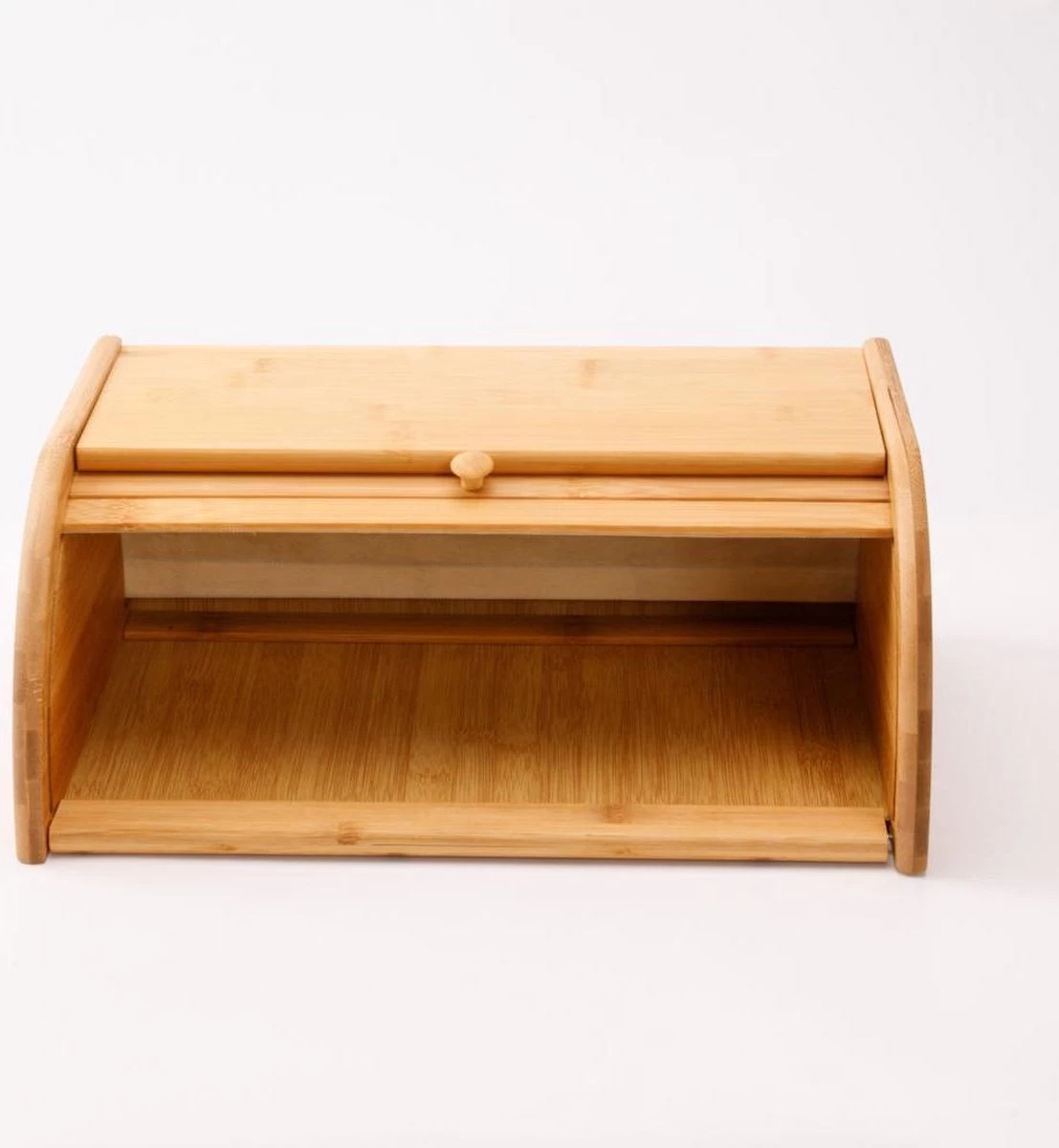 Merkloos Decopatent® Broodtrommel Met Rolluik - Bamboe Houten Brooddoos Met Schuifdeksel - Broodtrommel - Brood Bewaren En Vers Houden 4 Merkloos Decopatent® Broodtrommel Met Rolluik - Bamboe Houten Brooddoos Met Schuifdeksel - Broodtrommel - Brood Bewaren En Vers Houden - Afbeelding 2
