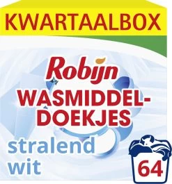 Robijn Classics Stralend Wit Wasmiddeldoekjes - 4 X 16 Wasstrips - Voordeelverpakking -Kruideniers Winkel 1117x1200 1