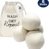 UsefullProducts Drogerballen - Wasbollen - Droogbollen - Wasdrogerballen - Energiebesparende Producten - 6 Stuks - 4CM -Kruideniers Winkel 1133x1200