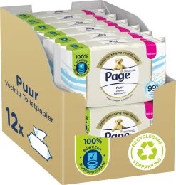 Page Puur Vochtig Toiletpapier - Extra Duurzaam Vochtig Wc Papier - 12 X 38 Stuks - Voordeelverpakking -Kruideniers Winkel 1140x1200 6