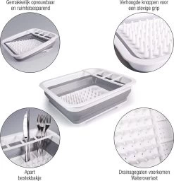 Amazy Afdruiprek Opvouwbaar & Bpa-vrij - Afdruiprek Voor Het Drogen Van Bestek, Borden, Glazen & Flessen - Afdruipmat In Grijs-wit Van Kunststof & Silicone Voor Gootsteen, Spoelbakken, Keuken 13 Amazy Afdruiprek Opvouwbaar & Bpa-vrij - Afdruiprek Voor Het Drogen Van Bestek, Borden, Glazen & Flessen - Afdruipmat In Grijs-wit Van Kunststof & Silicone Voor Gootsteen, Spoelbakken, Keuken -Kruideniers Winkel 1160x1200