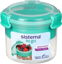 Sistema To Go Ontbijtkom Met Compartiment - 530ml - Groen