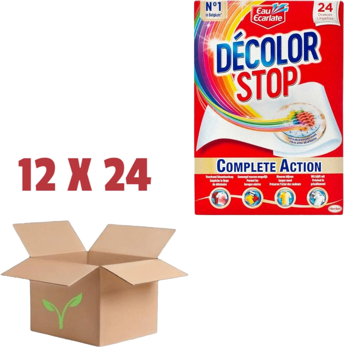 Eau Ecarlate/Dylon Decolor Stop Doekjes Voor In De Wasmachine Voordeelverpakking 12 X 24 Doekjes 3 Eau Ecarlate/Dylon Decolor Stop Doekjes Voor In De Wasmachine Voordeelverpakking 12 X 24 Doekjes