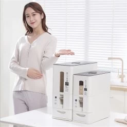 Merkloos TDR-Japans Rijst/Granen Container/Dispenser/ Opbergdoos - 6KG Inhoud - Wit -Kruideniers Winkel 1194x1200 10