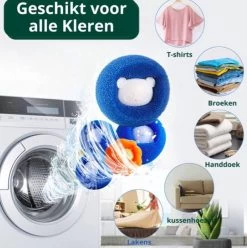 Merkloos Wasbol - Kat - Haarverwijderaar Voor Huisdieren - Haarverwijderaar - Wasbollen Voor Wasmachine - Wasbollen - 6 Stuks - Drogerballen. -Kruideniers Winkel 1195x1200 1