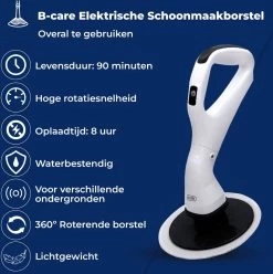B-care Elektrische Schoonmaakborstel - 4 Opzetstukken - Wasborstel - Poetsmachine - Schrobborstel - Handborstel - Werkborstel - Schrobber - Boorborstel - Schoonmaakmiddelen - Reinigingsborstel -Kruideniers Winkel 1196x1200 8