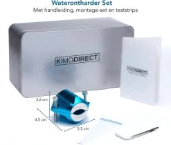 KIMO DIRECT Waterontharder Met 6 Teststrips - Waterontharder - Huishouden Tot 6 Personen - Waterfilter - 7500 Gauss - Blauw -Kruideniers Winkel 1200x1020