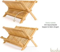 Budu Afdruiprek - Afdruiprekje Van Bamboe Hout - Afdruiprek Voor Afwas - Vaatwasrek - Keukenrek - Inklapbaar - Opvouwbaar - -Kruideniers Winkel 1200x1037 1