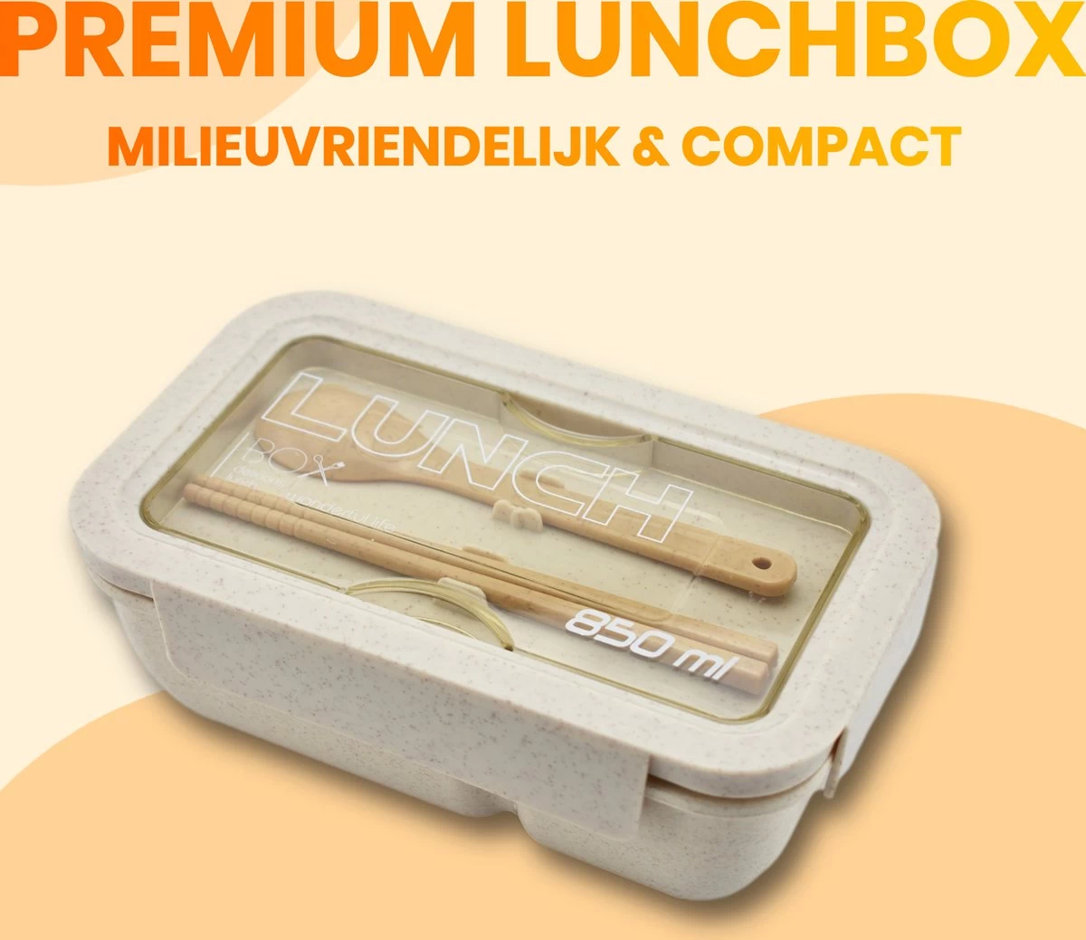 BentoBros® Duurzame Bento Box - Broodtrommel - Lunchtrommel - Lunchbox - Lunchset Voor Kinderen - Brooddoos - Duurzaam Hout - Inclusief Bestek - Voor Volwassenen En Kinderen - 0,85 Liter - Geschikt Voor Magnetron, Vriezer En Vaatwasser - Beige 6 BentoBros® Duurzame Bento Box - Broodtrommel - Lunchtrommel - Lunchbox - Lunchset Voor Kinderen - Brooddoos - Duurzaam Hout - Inclusief Bestek - Voor Volwassenen En Kinderen - 0,85 Liter - Geschikt Voor Magnetron, Vriezer En Vaatwasser - Beige - Afbeelding 4