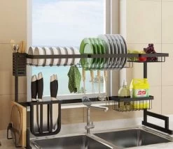 Sens Design Afwasrek Zwart - Afdruiprek - 82,5 Cm - RVS -Kruideniers Winkel 1200x1042