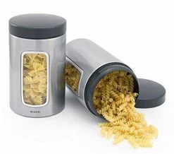 Brabantia Voorraadbus - 1,4 L - Matt Steel Fingerprint Proof / Matt Black Deksel - Met Venster 21 Brabantia Voorraadbus - 1,4 L - Matt Steel Fingerprint Proof / Matt Black Deksel - Met Venster -Kruideniers Winkel 1200x1060 1