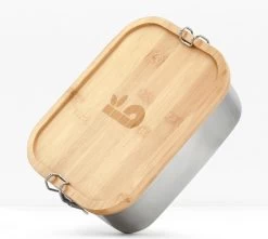 Bamboe Lunch Box 1400 Ml | Broodbox | Ecologisch | Roestvrijstalen Lunchbox | Bentobox No Leak | Smaakloos | Bamboe Grote Broodtrommel | Lunchbox Volwassenen | Lunchbox RVS Bamboe | Bambaw