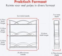 KitchenBrothers Kruidenrek - Staand - Voor 21 Potjes - 3 Laags - Chroom -Kruideniers Winkel 1200x1081 4