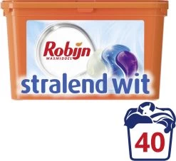 Robijn Stralend Wit 3 In 1 Wascapsules Speciaal Voor De Witte Was - 40 Wasbeurten Kwartaalbox -Kruideniers Winkel 1200x1098