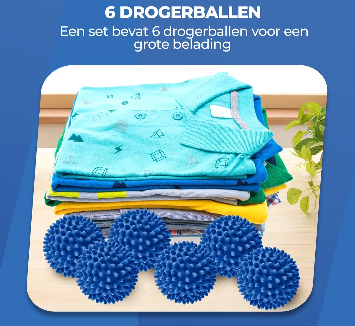 Roegaarden Drogerballen - Wasbollen - 6 Stuks - Siliconen - Sneller Droog - Anti-kreuk 10 Roegaarden Drogerballen - Wasbollen - 6 Stuks - Siliconen - Sneller Droog - Anti-kreuk - Afbeelding 8