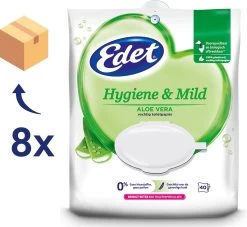 Edet Aloe Vera Vochtig Toiletpapier - 8 X 40 Stuks - Halfjaar Voorraad -Kruideniers Winkel 1200x1101 2
