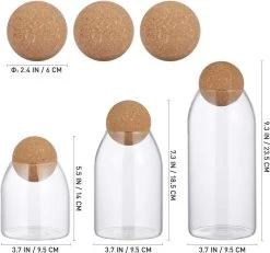 Igoods Helderglazen - Voorraadpot Met Kurkbal - Thee- En Koffiebus Met Bolvormig Houten Deksel - Voedselblikken - Keukenopslag - Opslagpotten -Kruideniers Winkel 1200x1121 4