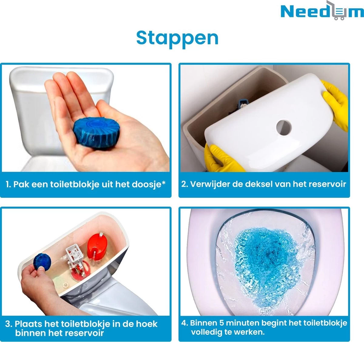 Needum ® Toiletblokjes Voor Inbouwreservoirs – WC-blokjes – Toiletblokken In Een Voordeelverpakking – 30 Stuks 9 Needum ® Toiletblokjes Voor Inbouwreservoirs – WC-blokjes – Toiletblokken In Een Voordeelverpakking – 30 Stuks - Afbeelding 7