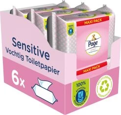 Page Vochtig Toiletpapier - 6 X 74 Stuks - Sensitive Maxi Vochtig Wc Papier - Voordeelverpakking -Kruideniers Winkel 1200x1139 2