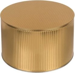 Out Of The Blue Opslagbox/voorraadblik Met Klik-deksel In De Kleur Geel Goud Van Tin-metaal Met Formaat 17 X 10.3 Cm - Keuken/huis Opslag Blikken