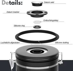 VAIVE Koffieblik - Koffiebus - Koffieblikbewaarblik - Bewaarbus Koffie - Voorraadpotten - Voorraadbussen - Voorraadbus -1.8L 13 VAIVE Koffieblik - Koffiebus - Koffieblikbewaarblik - Bewaarbus Koffie - Voorraadpotten - Voorraadbussen - Voorraadbus -1.8L -Kruideniers Winkel 1200x1167 8