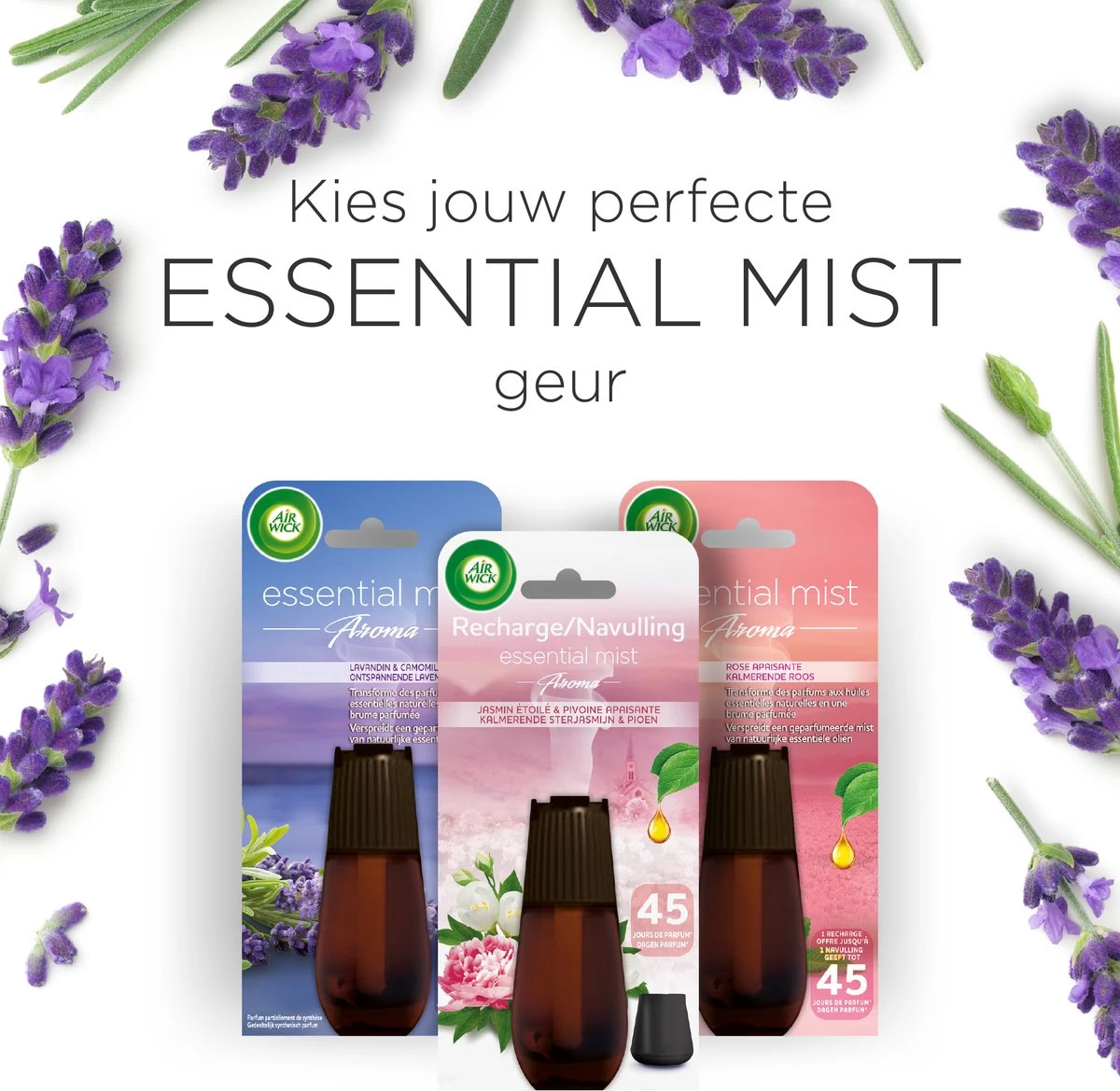 Air Wick Essential Mist Luchtverfrisser - Ontspannende Lavendel - 1 Zwart Apparaat + 2 Navullingen 6 Air Wick Essential Mist Luchtverfrisser - Ontspannende Lavendel - 1 Zwart Apparaat + 2 Navullingen - Afbeelding 4