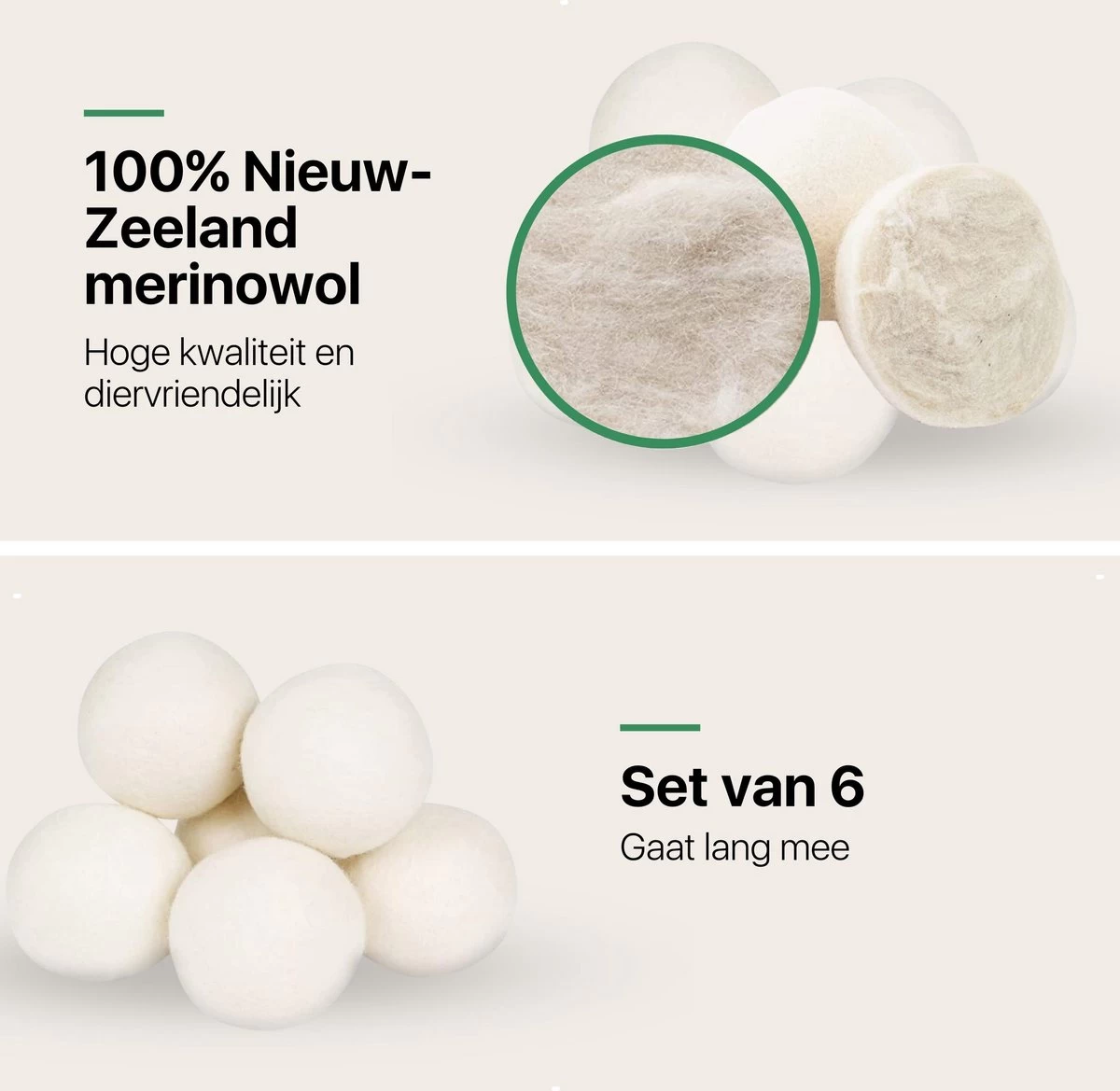Tenify 6 XL Drogerballen + Extra Lavendel Olie - Wasbollen - Duurzaam - Schaapswol - Wasverzachter - Wasdrogerballen - Herbruikbare Droogballen - Energie Besparen 6 Tenify 6 XL Drogerballen + Extra Lavendel Olie - Wasbollen - Duurzaam - Schaapswol - Wasverzachter - Wasdrogerballen - Herbruikbare Droogballen - Energie Besparen - Afbeelding 4