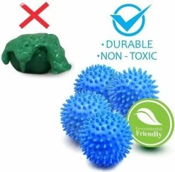 Merkloos Droger Ballen PVC – Herbruikbare Wasdroger Bollen – Snellere Droogtijd – - Wasbollen - 6 Stuks -Kruideniers Winkel 1200x1176