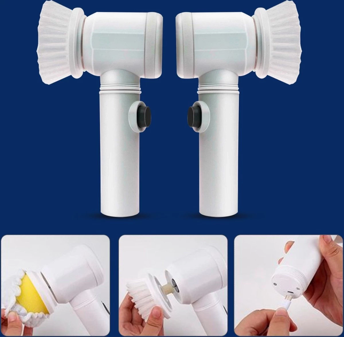 B-care Magic Brush - Elektrische Multifunctionele Schoonmaakborstel - 7 Opzetstukken - Wasborstel - Poetsmachine - Schrobborstel - Handborstel - Werkborstel - Schrobber - Boorborstel - Reinigingsborstel 13 B-care Magic Brush - Elektrische Multifunctionele Schoonmaakborstel - 7 Opzetstukken - Wasborstel - Poetsmachine - Schrobborstel - Handborstel - Werkborstel - Schrobber - Boorborstel - Reinigingsborstel - Afbeelding 11