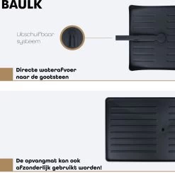 Baulk® - Afdruiprek - Afdruiprek Met Lekbak - Afwas - Droogrek Afwas - RVS - Bestekbak - Modern -Kruideniers Winkel 1200x1185 2
