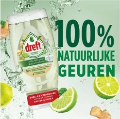Dreft Natuurlijke Geur - Afwasmiddel - Bergamot & Gember - Ondersteboven Fles - Voordeelverpakking 8 X 370 Ml -Kruideniers Winkel 1200x1197 14