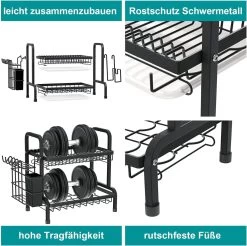 Dish Drying Rack Drainer Afdruiprek Metaal Afvoerafdruiprek Met Druppelbak Black Decker Droogrek Zwart Afdruiprek Brabantiaafdruiprek Metaal Muur -Kruideniers Winkel 1200x1197 16