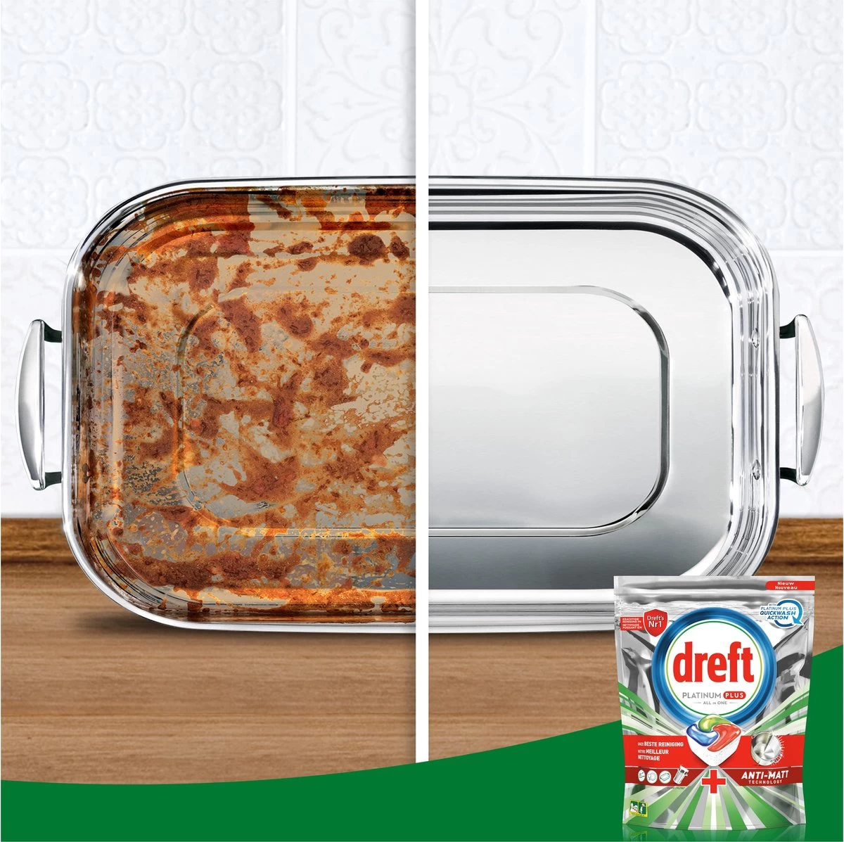 Dreft Platinum Plus All In One Fresh Herbal Breeze - 90 Vaatwascapsules 8 Dreft Platinum Plus All In One Fresh Herbal Breeze - 90 Vaatwascapsules - Afbeelding 6