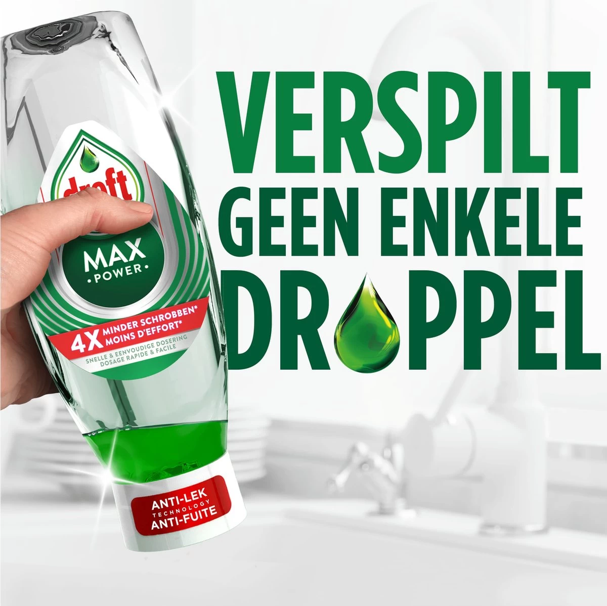 Dreft MaxPower - Vloeibaar Afwasmiddel - Voordeelverpakking 8 X 450 Ml 8 Dreft MaxPower - Vloeibaar Afwasmiddel - Voordeelverpakking 8 X 450 Ml - Afbeelding 6