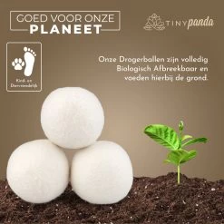 Merkloos Droger Ballen XL 8 Stuks – Zero Waste Dryer Balls - Duurzaam – Wasverzachter – Herbruikbare Drogerballen – Droogt De Was Sneller – Tiny Panda -Kruideniers Winkel 1200x1199 5