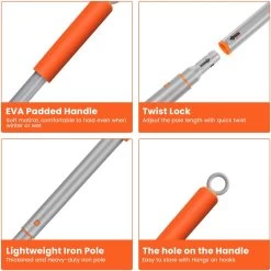 Merkloos Badkamer Reinigingsborstel - Badkamerschrobborstel - Reinigingsborstel - Met Afneembare Telescopische Handgreep En 180° Verstelbare Gezamenlijke Reinigingsborstel - Lange Steel 107 Cm -Kruideniers Winkel 1200x1200 1031