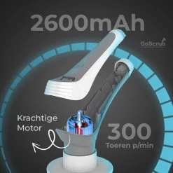 GoScrub® Elektrische Schoonmaakborstel – Elektrische Schrobber - Schrobborstel – Voor Badkamer Of Keuken – Schrobber Met Steel – Luiwagen – Polijstmachine - Poetsmachine Met 10 Opzetstukken -Kruideniers Winkel 1200x1200 1064