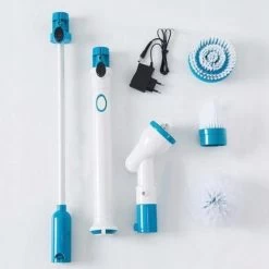 Merkloos Elektrische Schoonmaakborstel - Draadloos - 3 Opzetstukken - Oplaadbaar - Schrobber - Poetsmachine - Schoonmaak Middelen - Schoonmaak Borstel - Schrobborstel - Badkamer / Keuken - Poetsmachine - Polijstmachine - Reinigingsborstel -Kruideniers Winkel 1200x1200 1095
