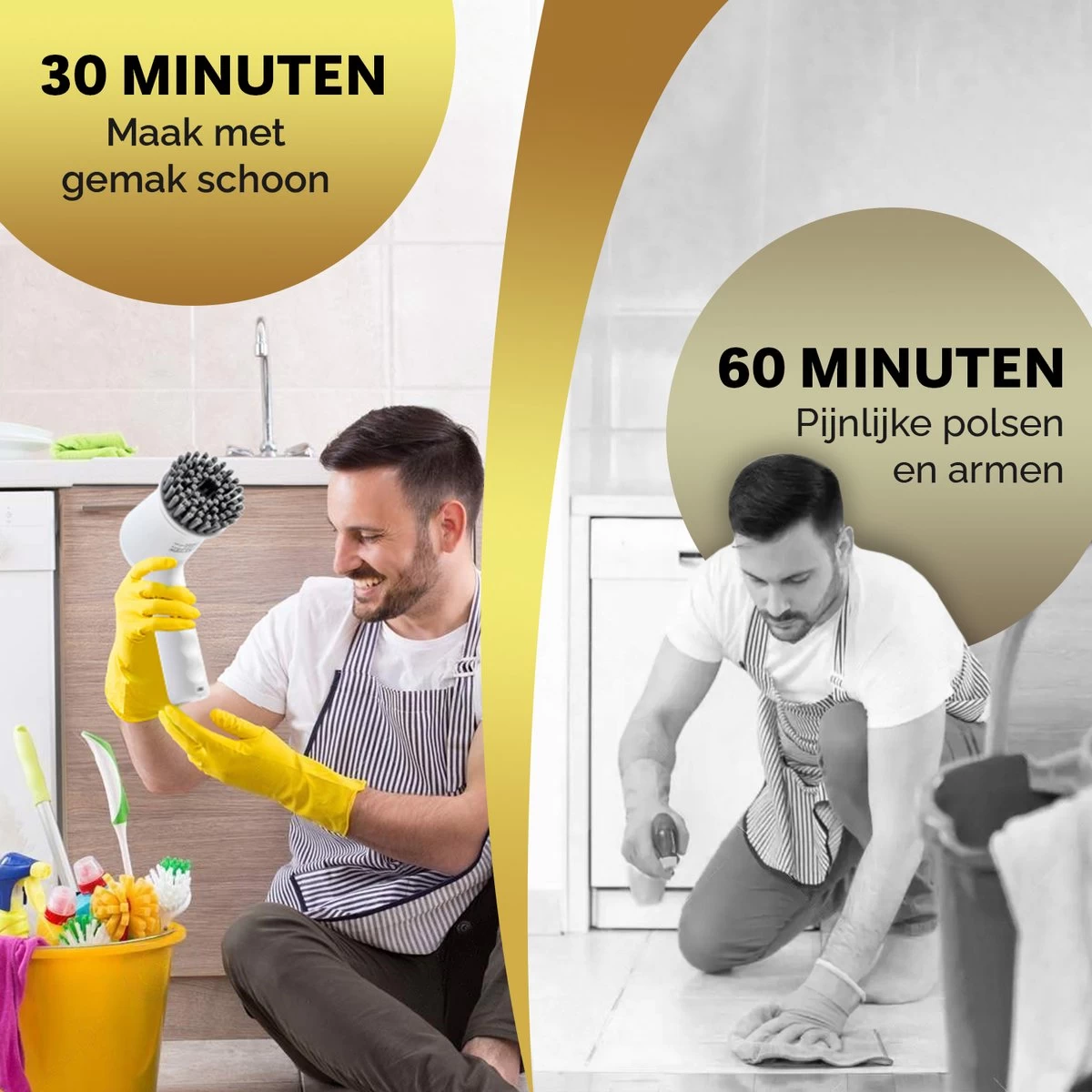 MostEssential Premium Elektrische Schoonmaakborstel 2023 Model – Elektrische Schrobber - Schrobborstel - Poetsmachine – Voor Badkamer Of Keuken - Inclusief 4 Borstelkoppen 8 MostEssential Premium Elektrische Schoonmaakborstel 2023 Model – Elektrische Schrobber - Schrobborstel - Poetsmachine – Voor Badkamer Of Keuken - Inclusief 4 Borstelkoppen - Afbeelding 6